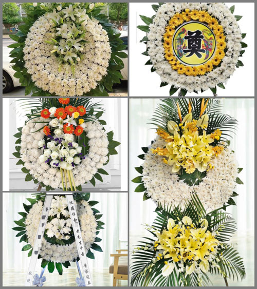 山东青岛即墨市龙山街道西南泊村花圈速递